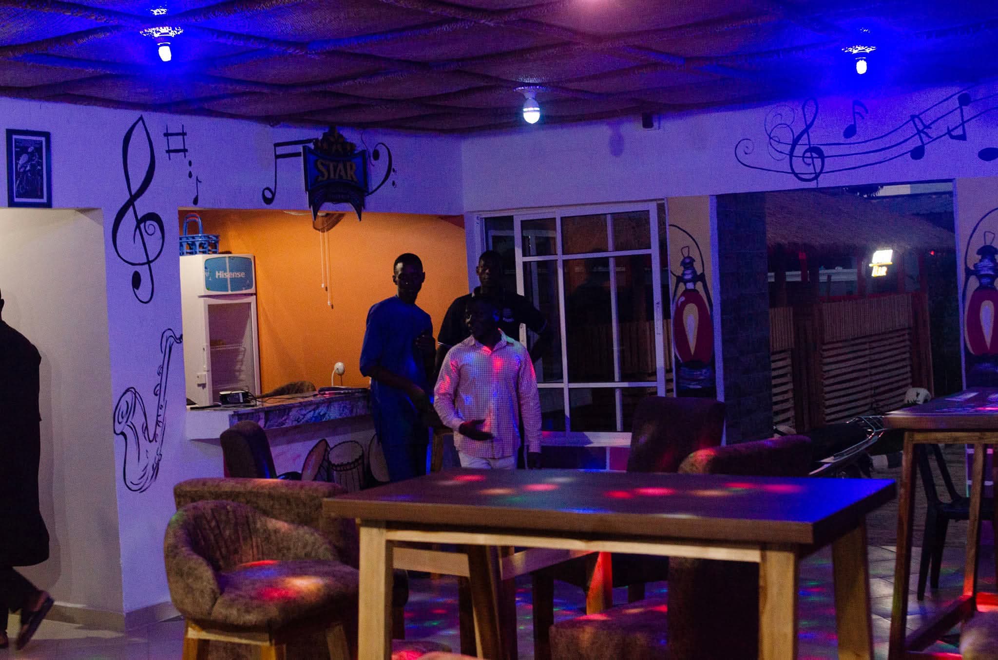 Night view of Tracer Wave Cabin